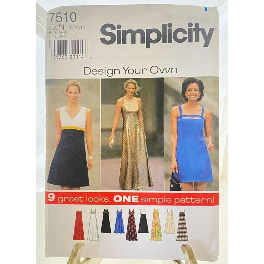 #7510 Simplicity Misses Dress Sewing Pattern Size 10-14
